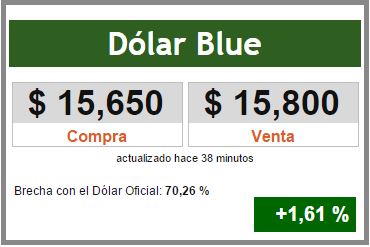 brecha dolar blue con oficial