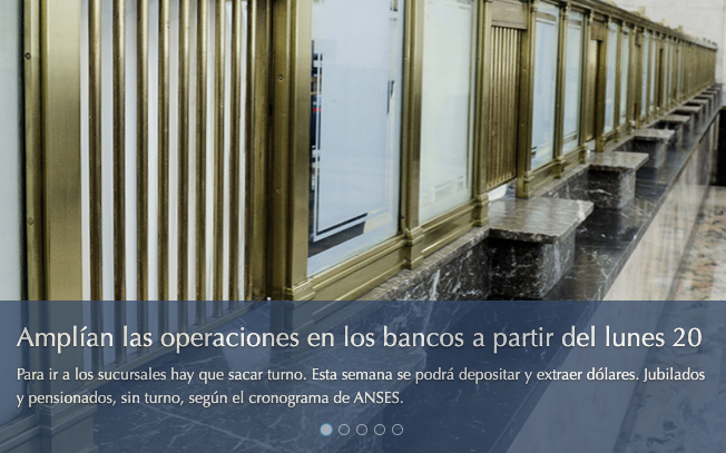 Extracción dólares en bancos cuarentena