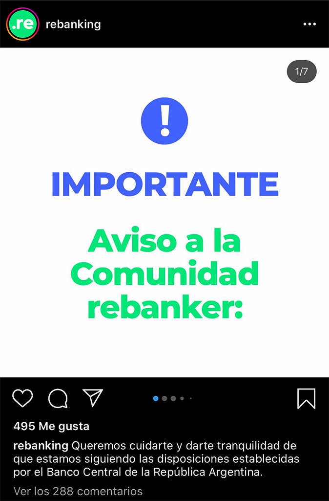 aviso comunidad Rebanker