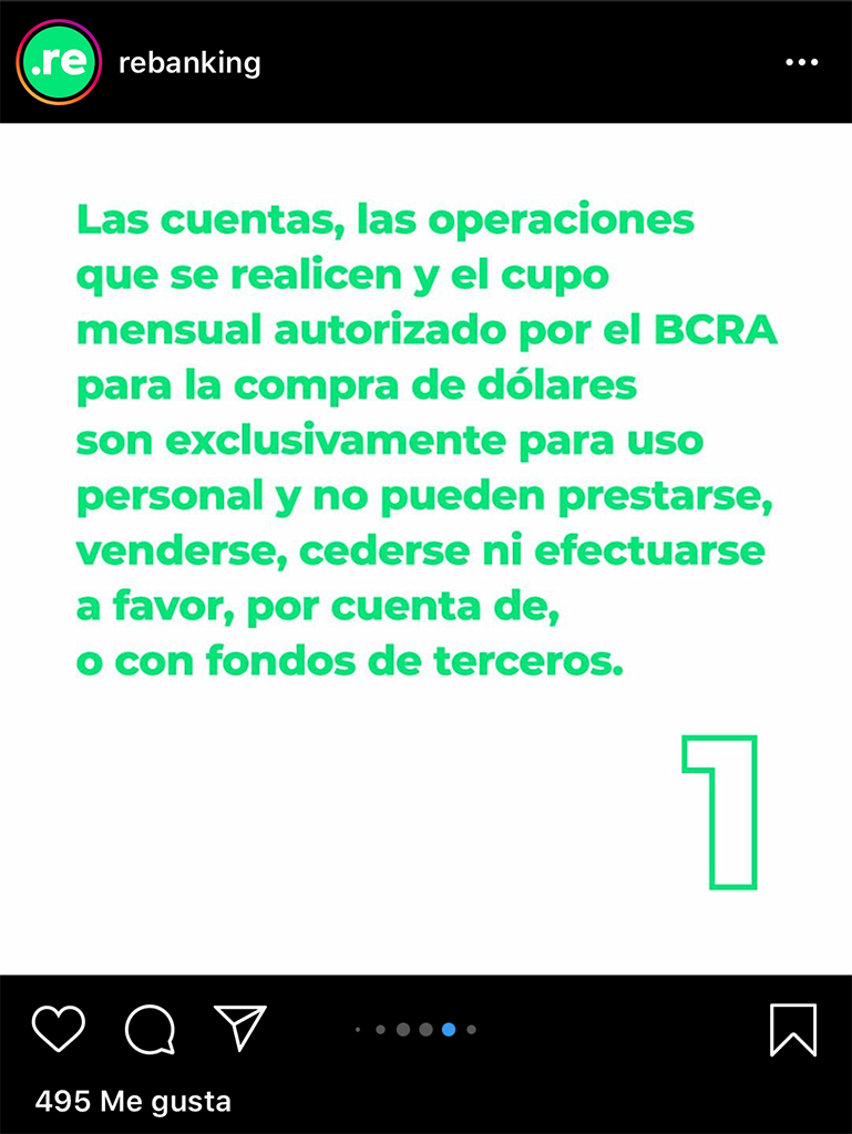 Rebanking cupo dólares no puede prestarse o venderse