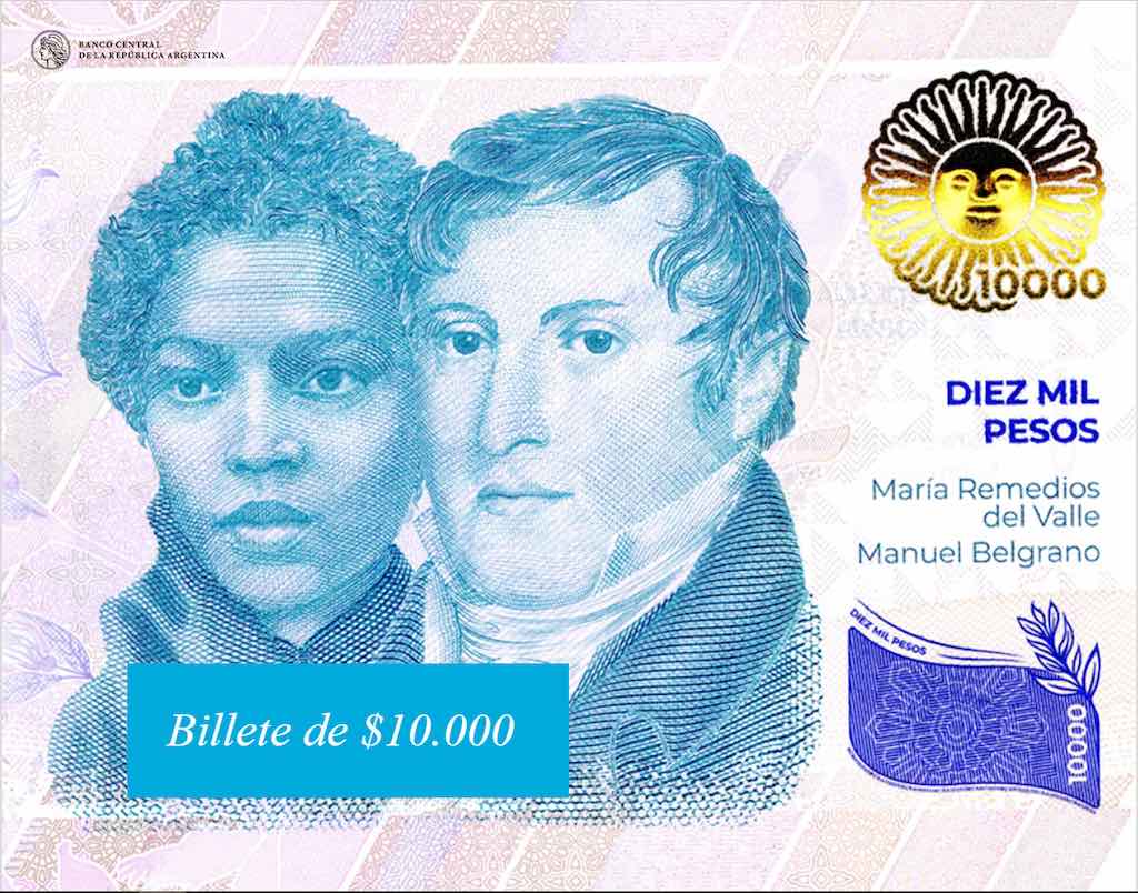 Nuevo billete 10.000 pesos